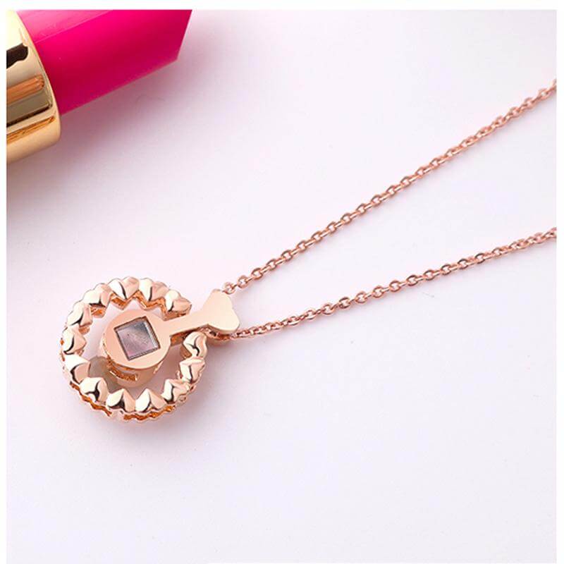 سلسال احبك بمائة لغه مدور قلوب سلسال متوفر 2 لون