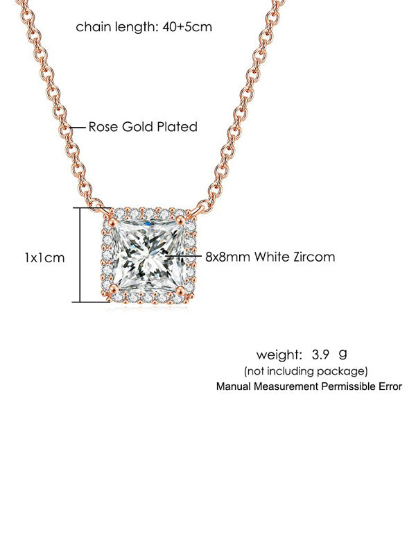 سلسال مربع زركون ناعم سلسال jewel