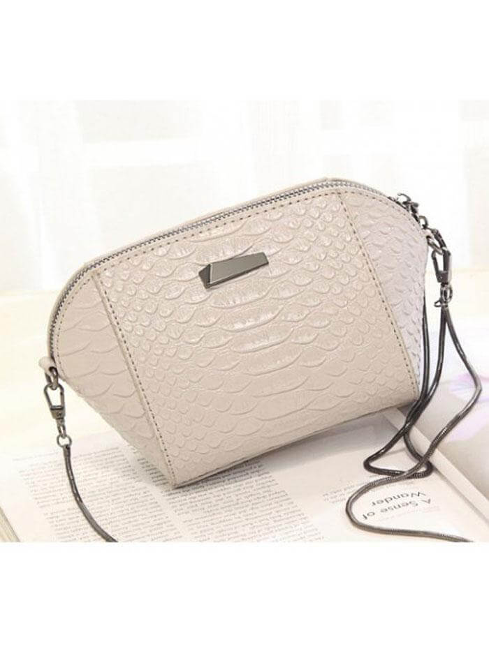 حقيبة يد جلد تمساح شنط وحقائب متوفر 3 لون رمادي