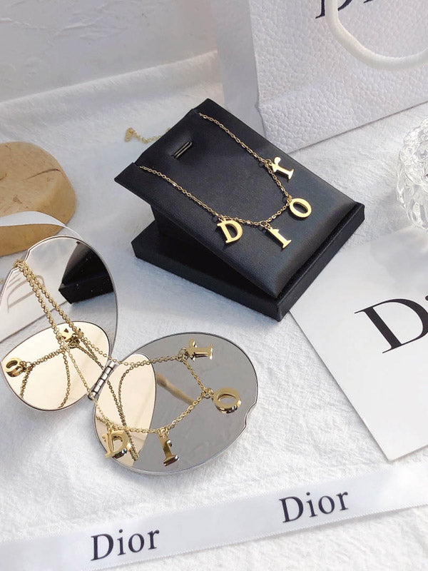 سلسال ديور ذهبي ميتال لوقو سلسال dior ذهبي