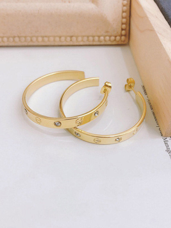 حلق كارتير مدور كبير حلق CARTIER