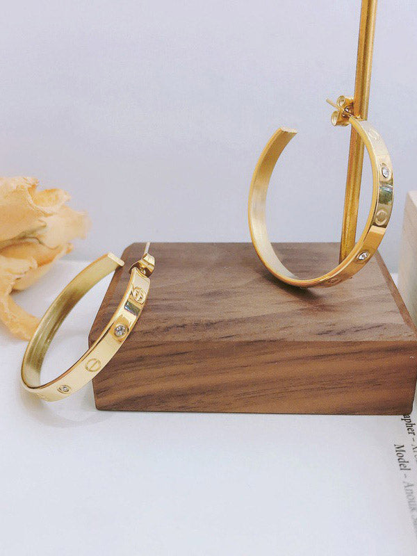 حلق كارتير مدور كبير حلق CARTIER