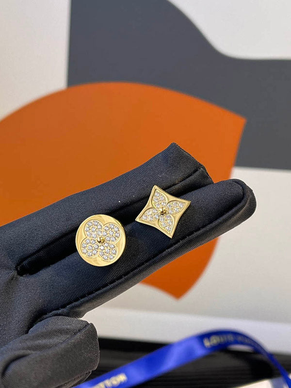 حلق لويس فيتون زركون لوقو ذهبي حلق louis vuitton