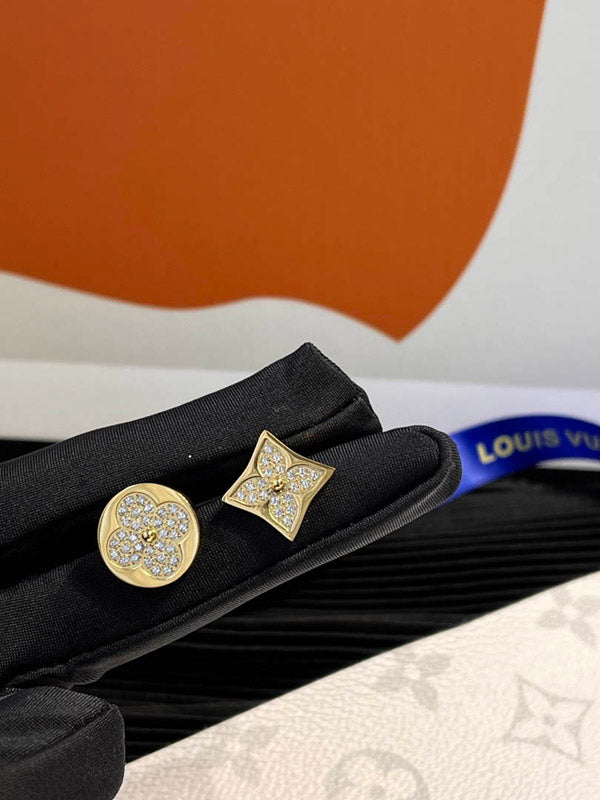 حلق لويس فيتون زركون لوقو ذهبي حلق louis vuitton