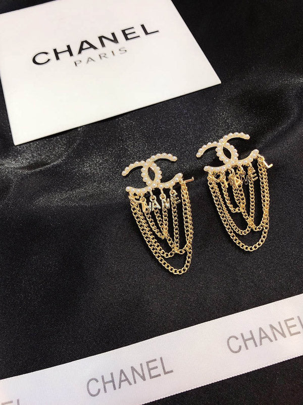 حلق شانيل لولو طويل حلق chanel