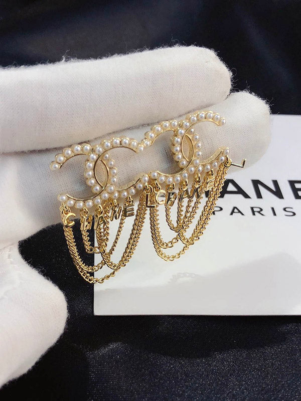 حلق شانيل لولو طويل حلق chanel