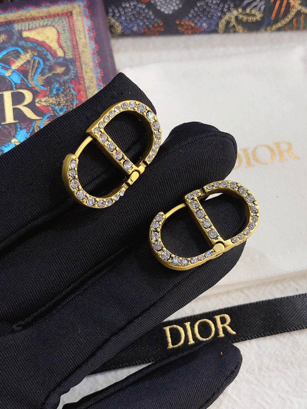 حلق ديور سي دي انتيك كريستال حلق dior