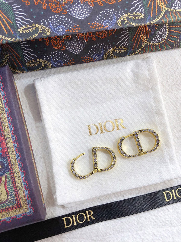 حلق ديور سي دي انتيك كريستال حلق dior