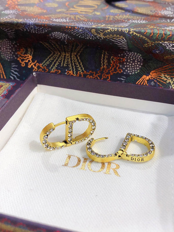 حلق ديور سي دي انتيك كريستال حلق dior
