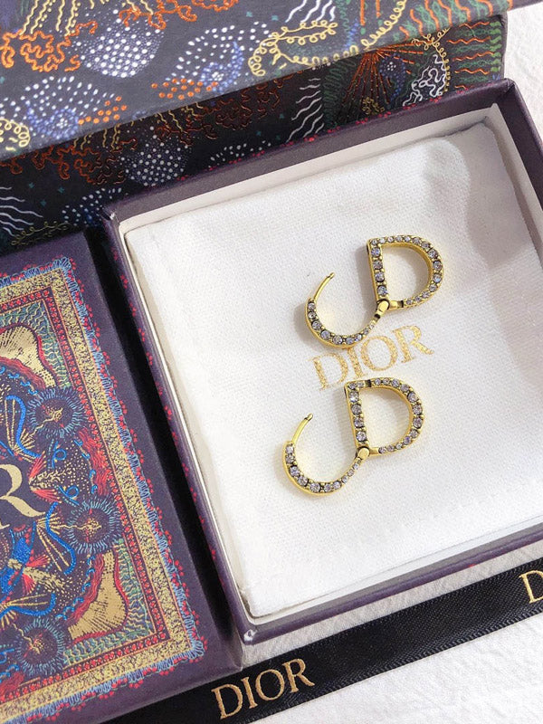 حلق ديور سي دي انتيك كريستال حلق dior