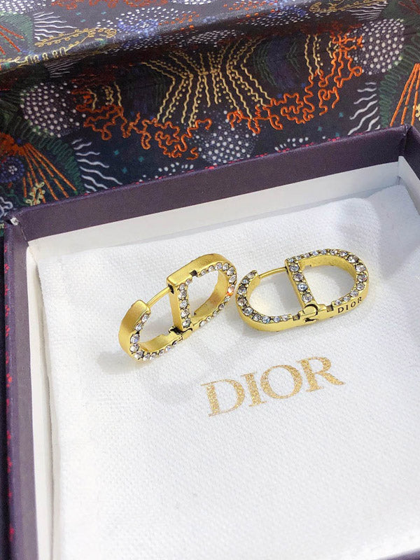 حلق ديور سي دي انتيك كريستال حلق dior
