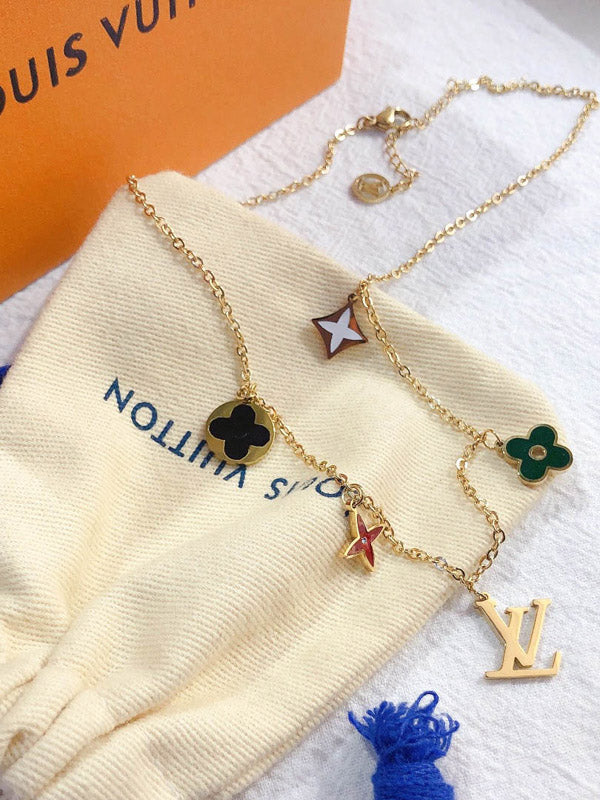 سلسال لويس فيتون ملون بندنت سلسال louis vuitton