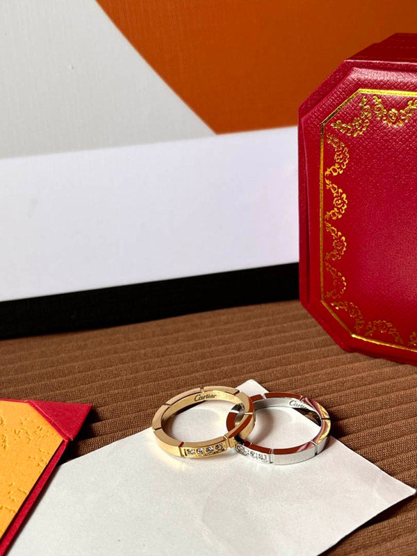 دبلة كارتير ناعمة لوقو خواتم CARTIER