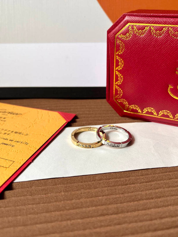دبلة كارتير ناعمة لوقو خواتم CARTIER