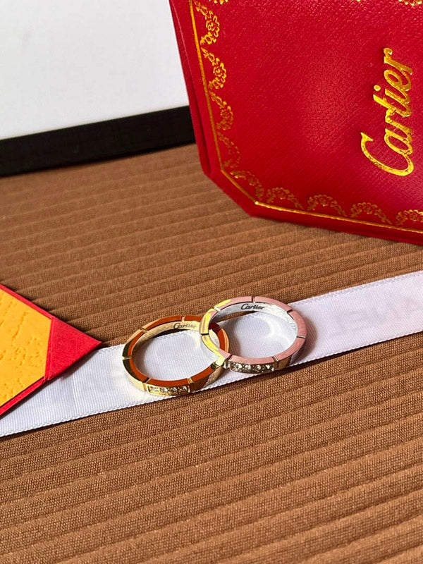 دبلة كارتير ناعمة لوقو خواتم CARTIER