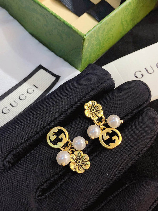 حلق قوتشي انتيك ذهبي حلق gucci