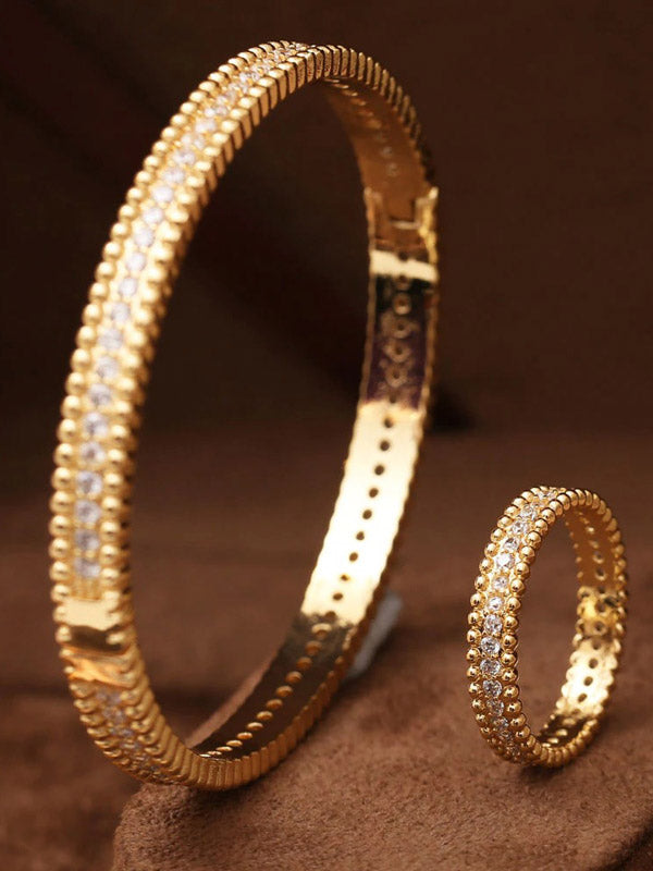 SLIM اسواره وخاتم فان كليف اند اربلز زركون اسواره van cleef ذهبي 6