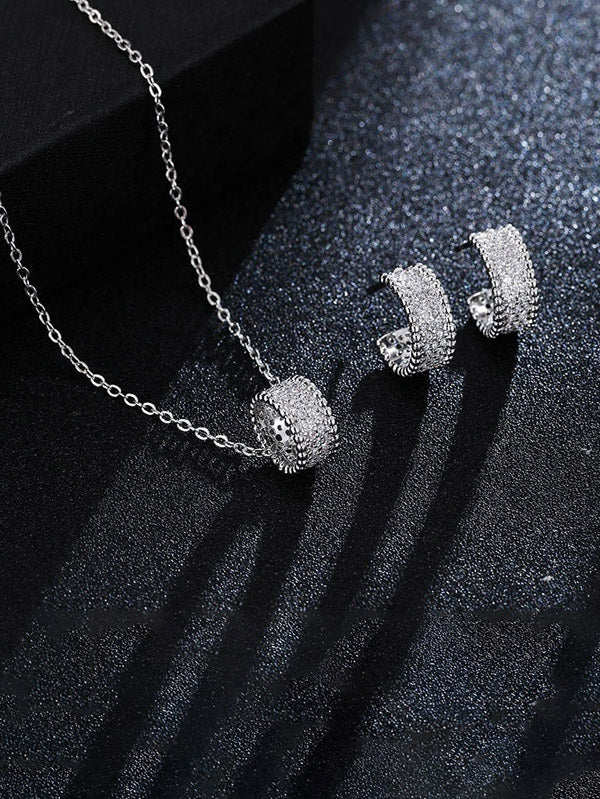 طقم فانكليف زركون ناعم اطقم van cleef فضي