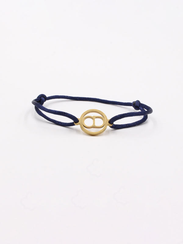 Dior bracelet with zirconia thread - أسوارة ديور خيط زركون اسواره dior كحلي ذهبي