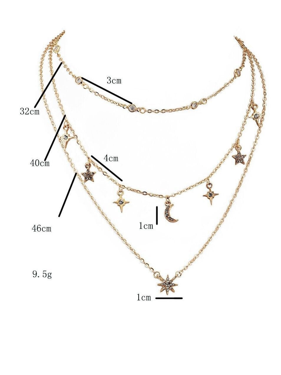 سلسال تشوكر هلال ونجوم سلسال متوفر 1 لون