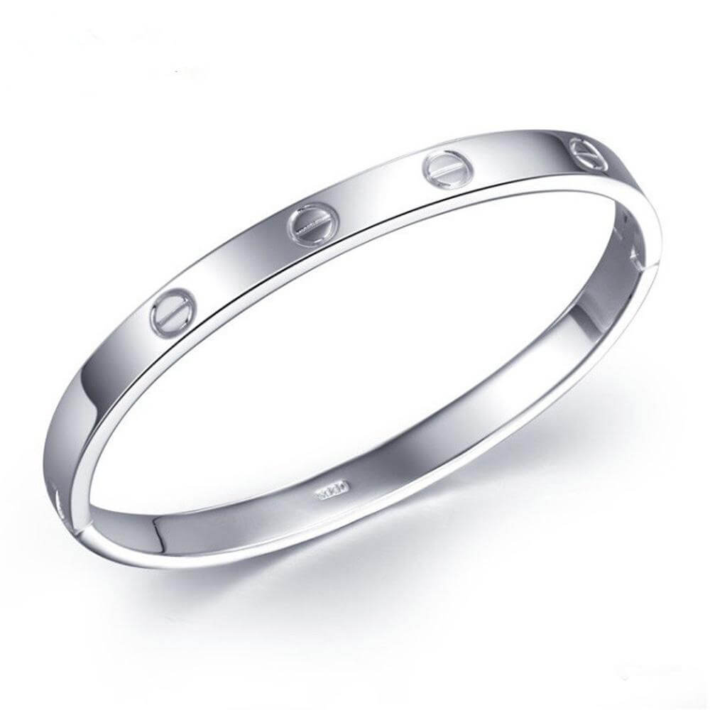 اسوارة كارتير ستانلس ستيل بناتيه اسواره متوفر 3 لون فضي 5.5