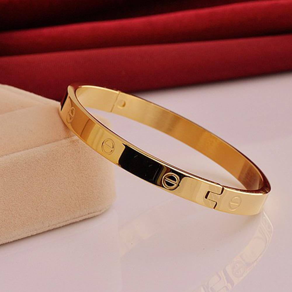 اسوارة كارتير ستانلس ستيل بناتيه اسواره متوفر 3 لون ذهبي 5.5