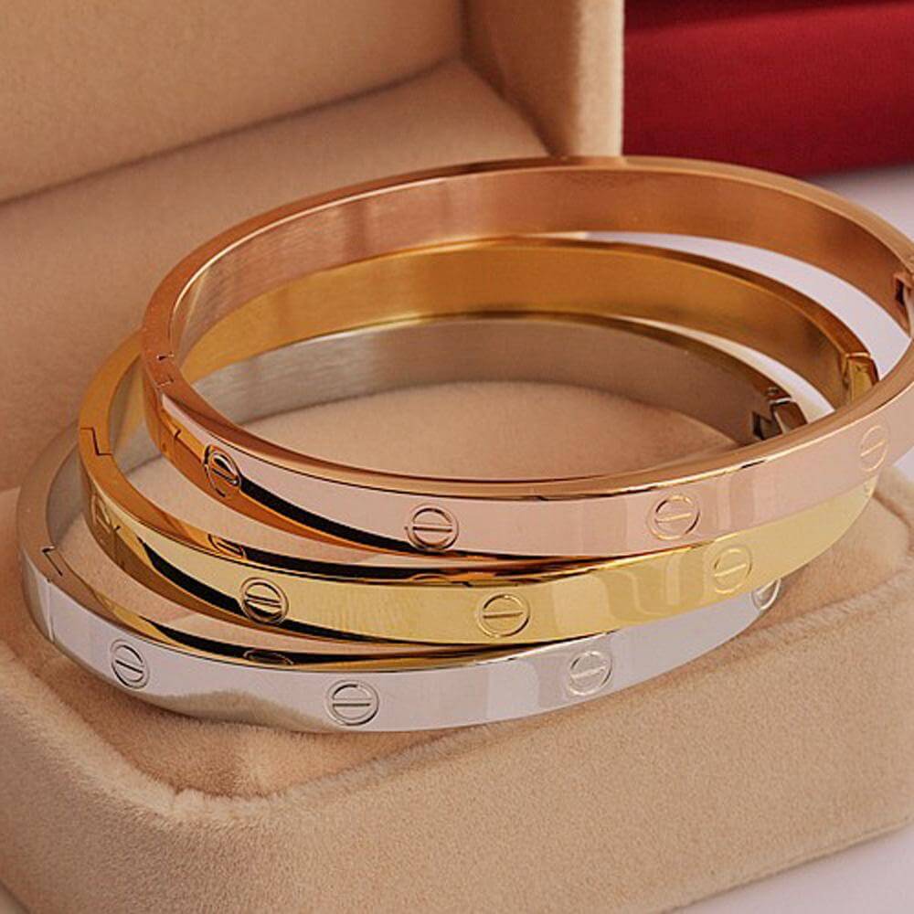 اسوارة كارتير ستانلس ستيل بناتيه اسواره متوفر 3 لون