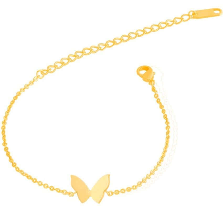 خلخال فراشه ميتال ناعم خلاخل متوفر 2 لون ذهبي