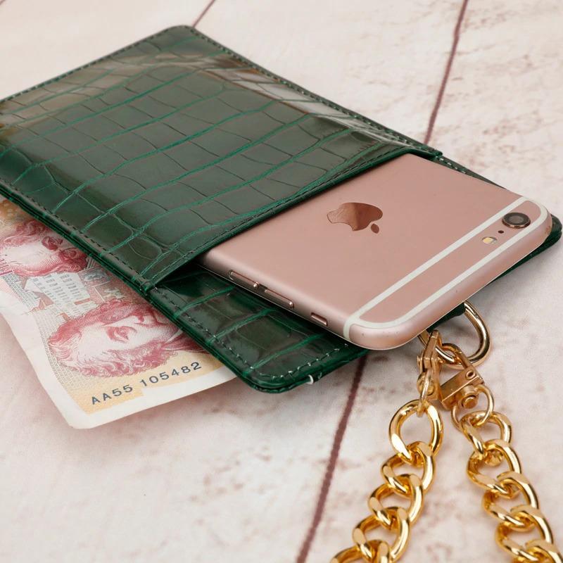 محفظة جوال وكروت جلد التمساح محافظ بوك