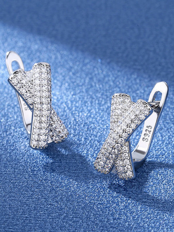 حلق شوميه زركون كبس حلق chaumet فضي