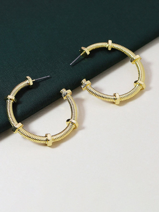 حلق كارتير كبير مدور ستنلس ستيل حلق CARTIER