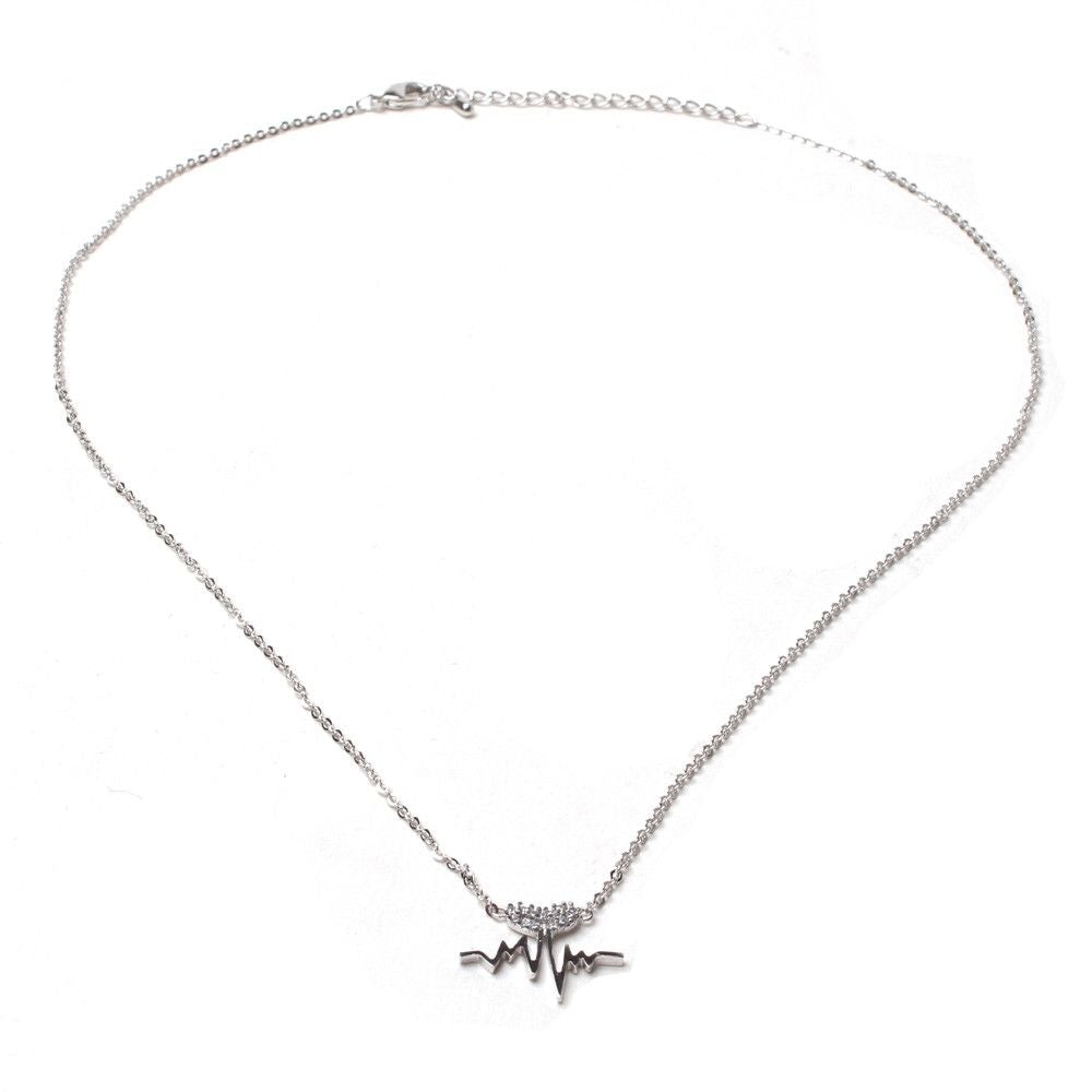 سلسال نبض القلوب ناعم كوري سلسال متوفر 2 لون فضي