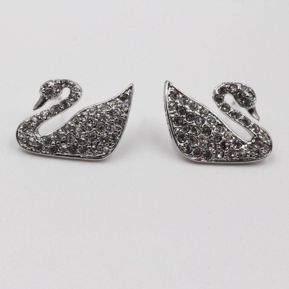 حلق وزه سوارفسكي كريستال حلق متوفر 3 لون فضي