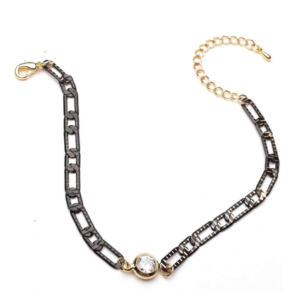 اسواره معدنيه اسود اسواره متوفر 1 لون اسود ذهبي