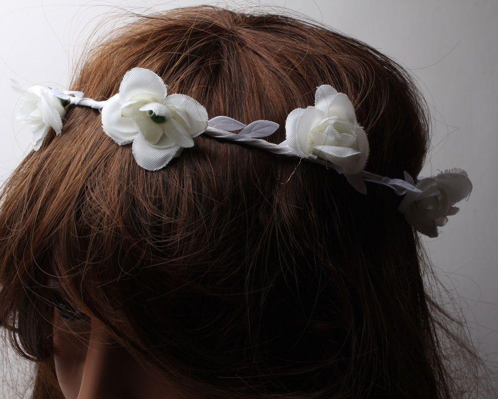 طوق ورود ابيض اكسسوارات شعر متوفر 1 لون