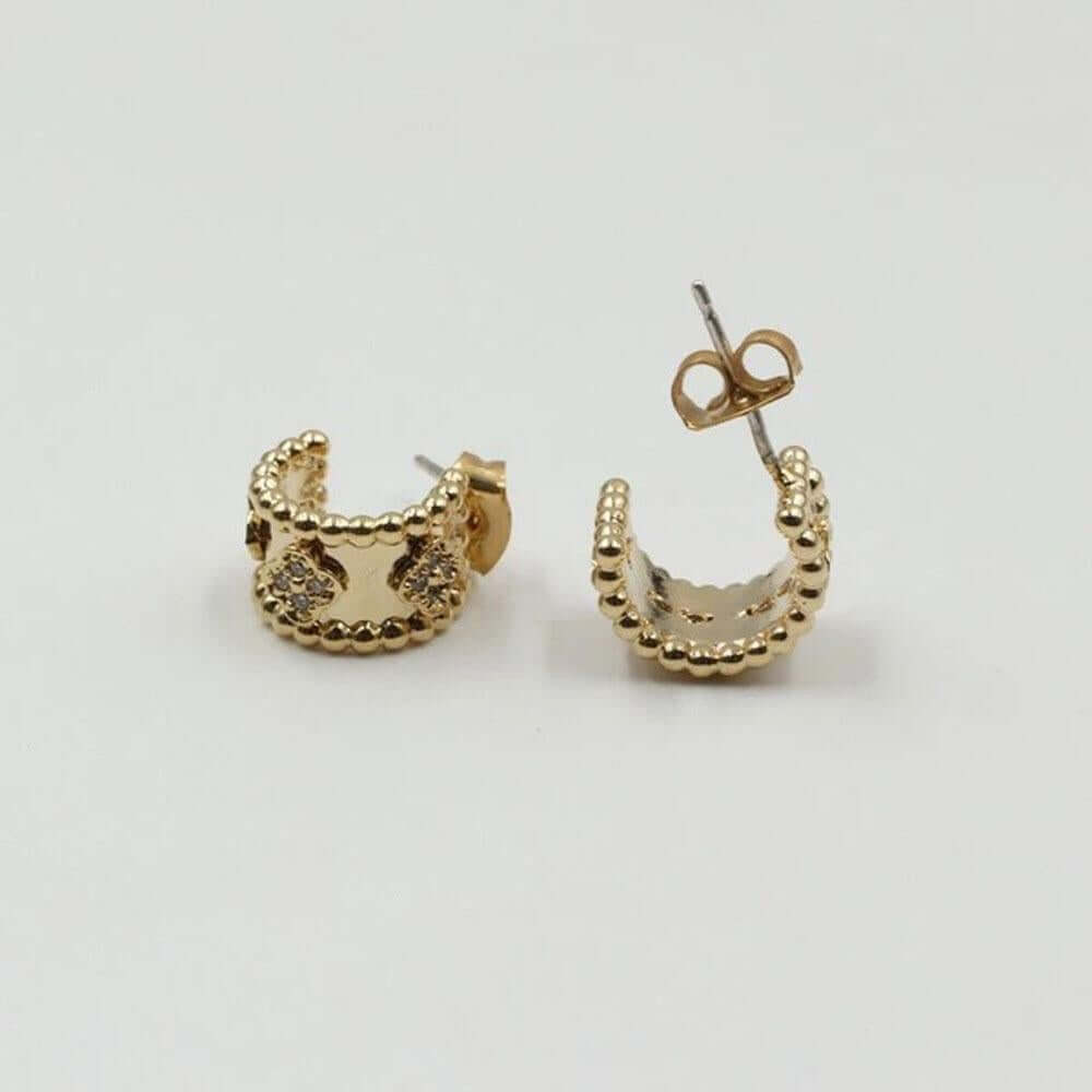 حلق صغير فان كليف حلق van cleef ذهبي