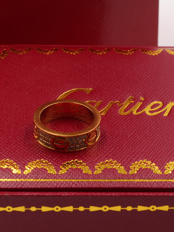دبلة كارتير لوقو زركون خواتم CARTIER ذهبي 6