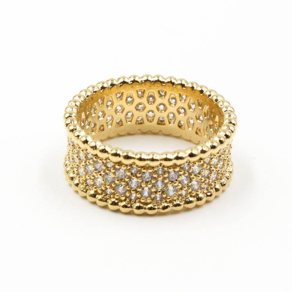 دبله الفان كليف زركون خواتم متوفر 2 لون ذهبي 6