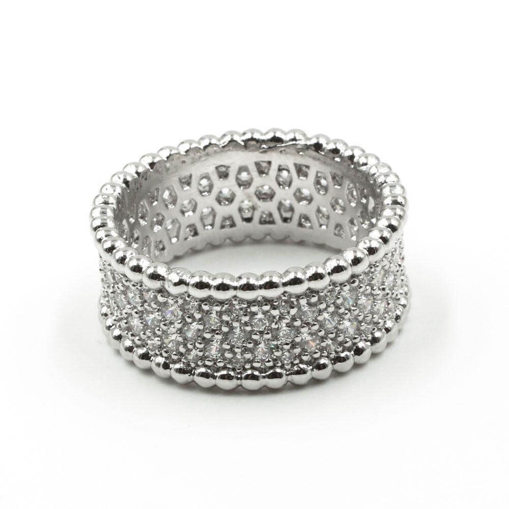 دبله الفان كليف زركون خواتم متوفر 2 لون فضي 6