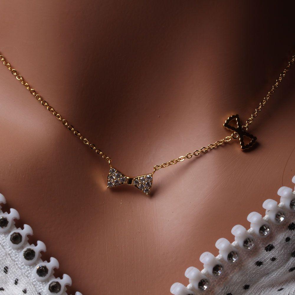 سلسال ناعم بقطعتين بشكل فيونكه سلسال متوفر 2 لون