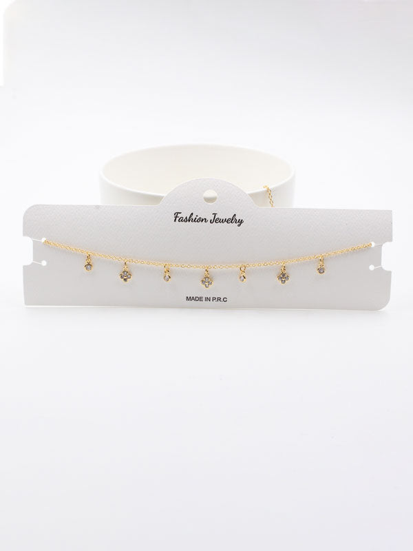 تشوكر فانكليف ستونز زركون سلسال Jewel ذهبي