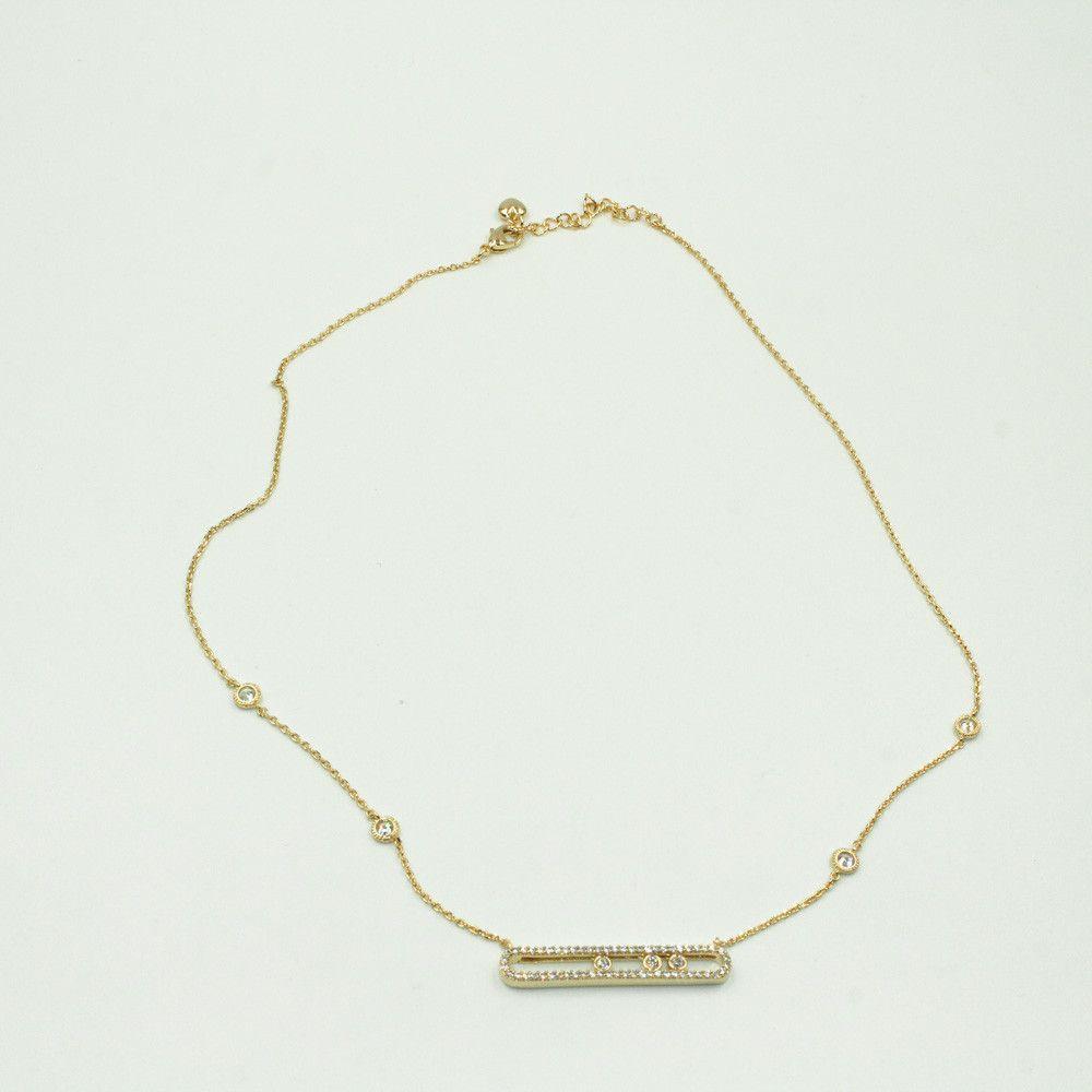 سلسال ميسيكا زركون متحرك سلسال messika ذهبي