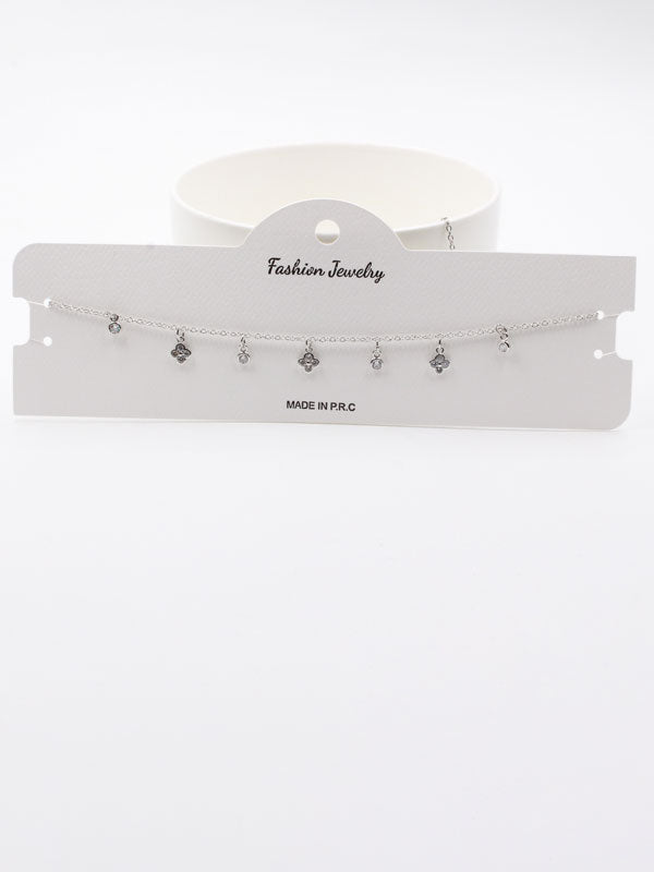 تشوكر فانكليف ستونز زركون سلسال Jewel فضي