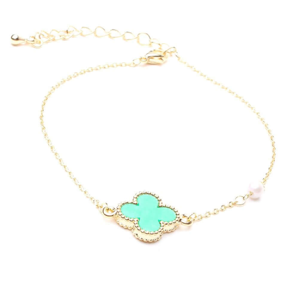 خلخال فان كليف ملون خلخال متوفر 8 لون اخضر ذهبي