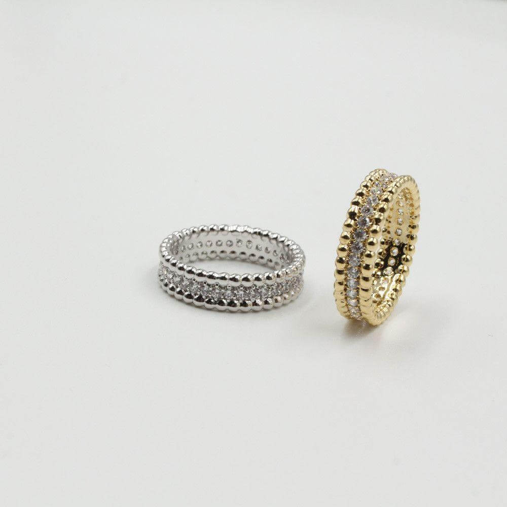 دبله فان كليف مايكرو باف زركون خواتم متوفر 2 لون