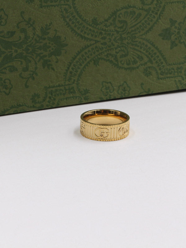 دبلة قوتشي لوقو خواتم gucci ذهبي 6