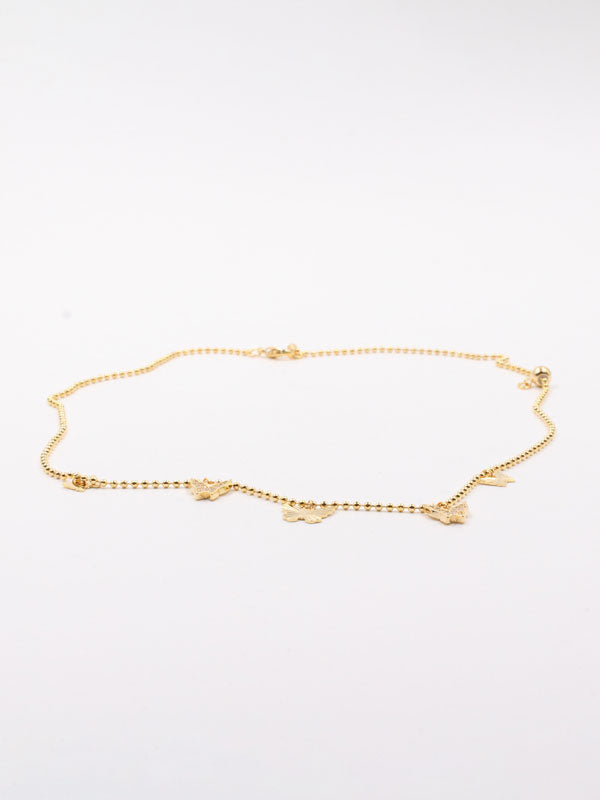 تشوكر فراشات ميتال زركون سلسال Jewel