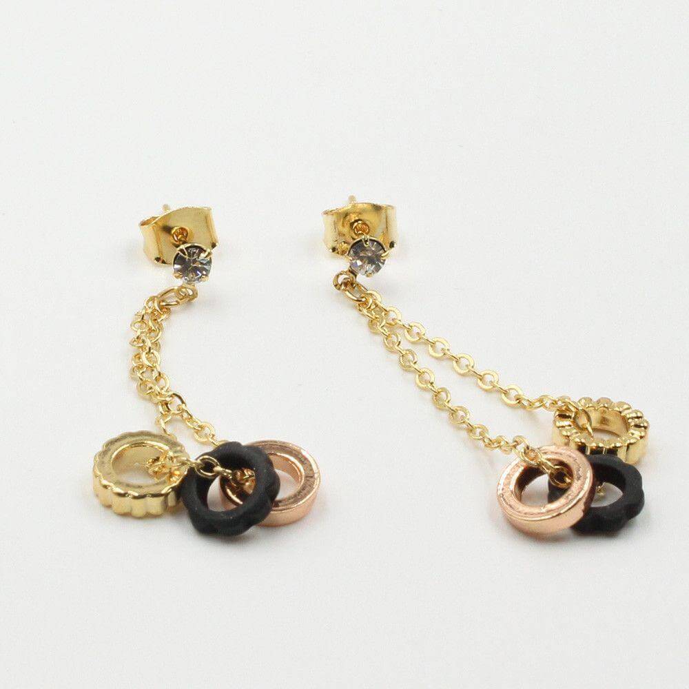 حلق بوشرون طويل حلق متوفر 2 لون ذهبي