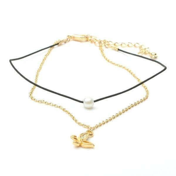 خلخال طبقتين بترفلاي خلخال متوفر 1 لون