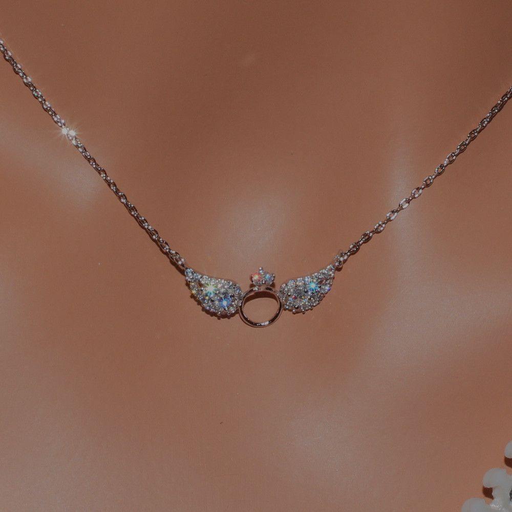 سلسال جناح تيفاني زركون صغير سلسال tiffany